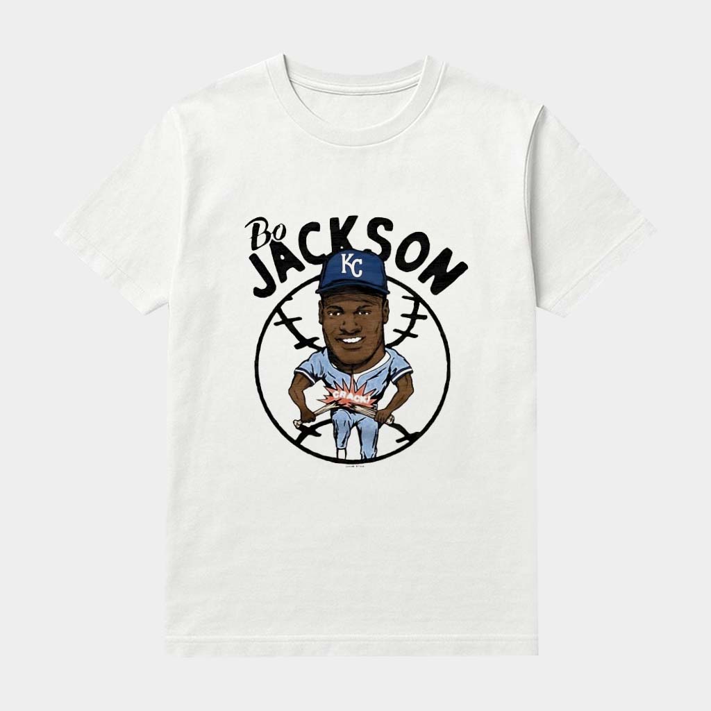 KC Royals Bo Jackson Crack T-Shirt Bo Jackson Merch Gifts For Baseball Lovers