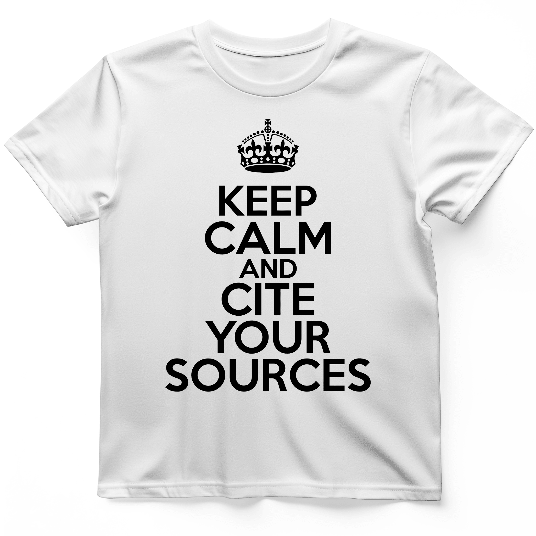 Keep Calm And Cite Your Sources T-Shirt Funny Tee Gift Ideas For Father
