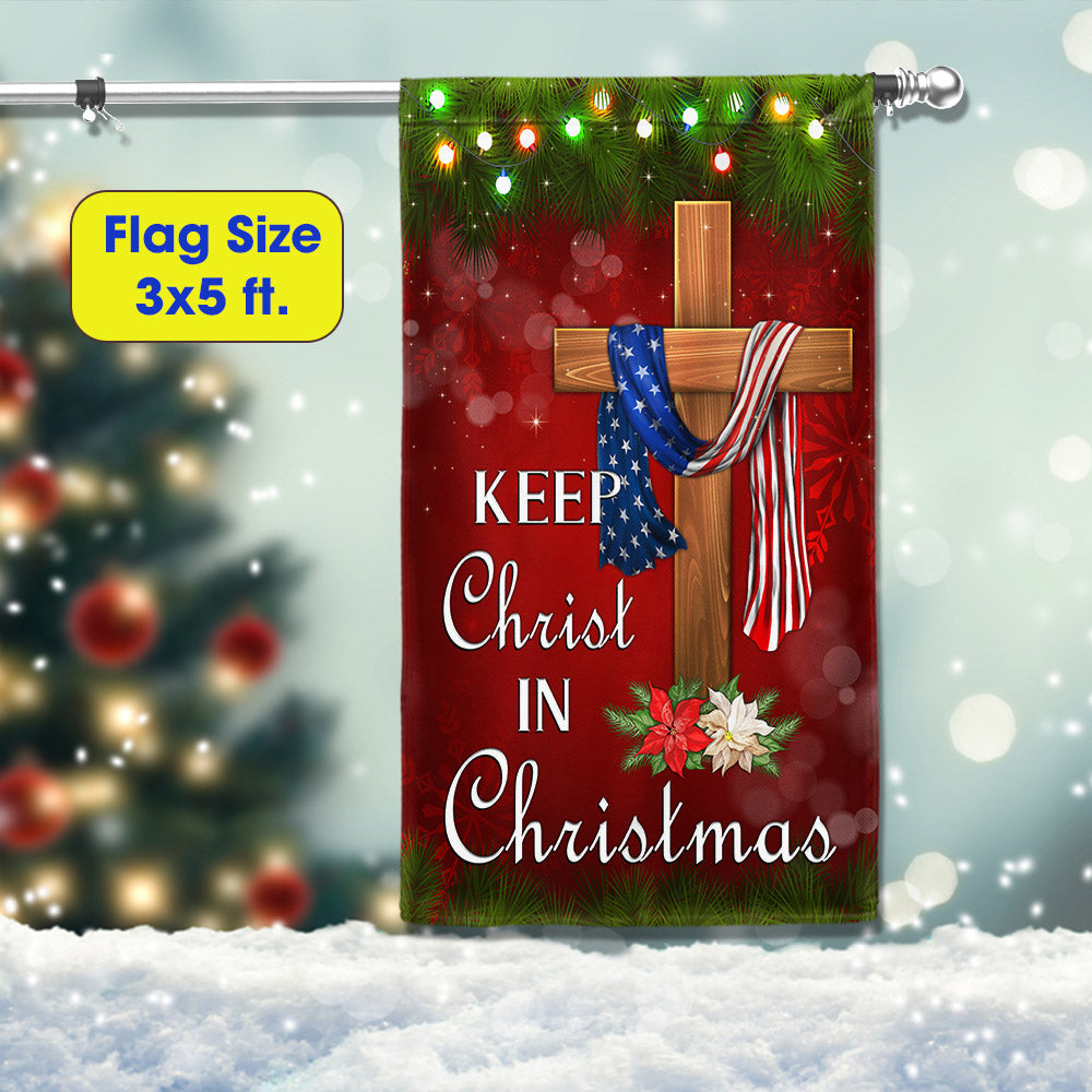 Keep Christ In Christmas Flag