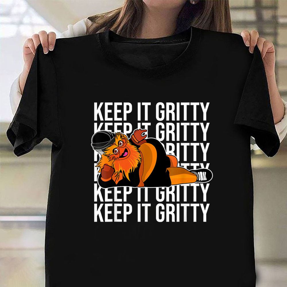 Keep It Gritty T-Shirt Funny Philadelphia Hockey Mascot Shirt Gifts For NHL Fans