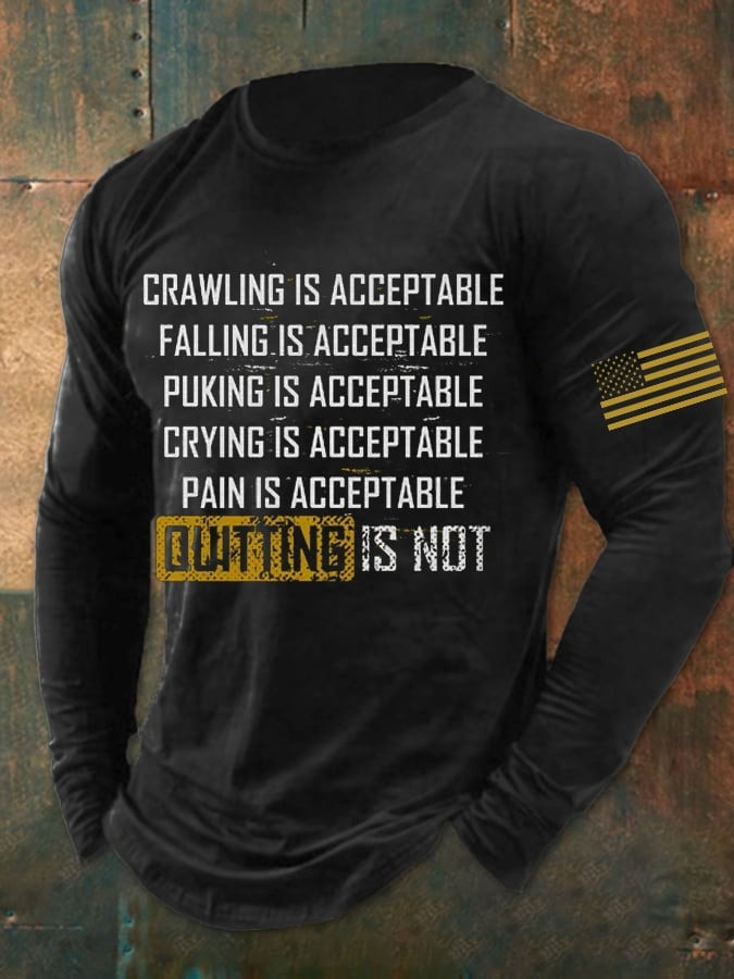 Keep Moving Forward Long Sleeve Shirt Quitting Is Not U.S Flag Unique Veterans Day Presents