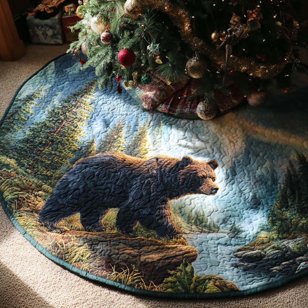 Keeper Of The Valley Christmas Quilted Tree Skirt Unique Holiday Gift Idea with Quilted Tree Skirt