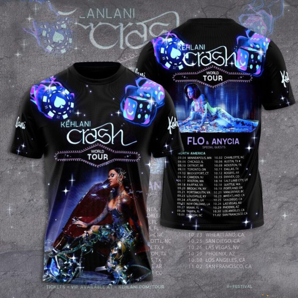 Kehlani Crash Tour Schedule Fans Lover T-Shirt Gifts For Men Women