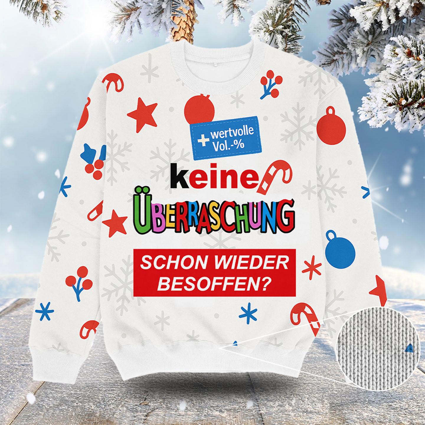 Keine Uberraschung Christmas Ugly Sweater Cool Xmas Clothing Christmas Gifts For Husband