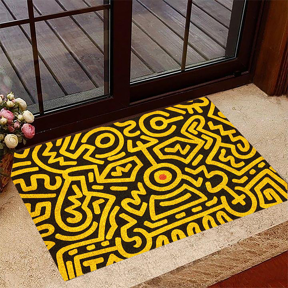 Keith Haring Doormat Classic Celebrity Graffiti Pop Art Culture Keith Haring Merch Gift Ideas