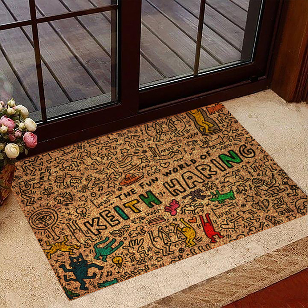 Keith Haring Doormat The Full World Of Keith Haring Graffiti Pop Art Culture Mat Gifts