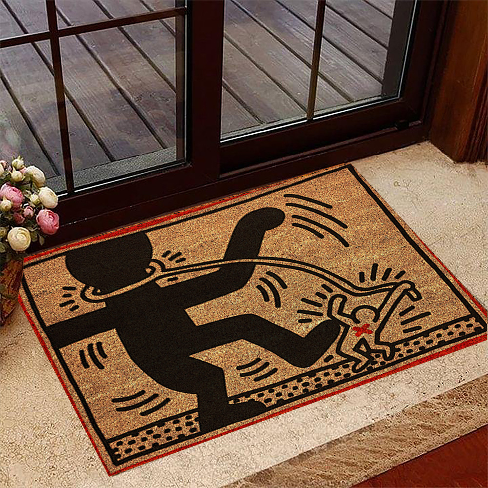 Keith Haring Doormat The Trapped Giant Graffiti Pop Art Culture Keith Haring Welcome Mat