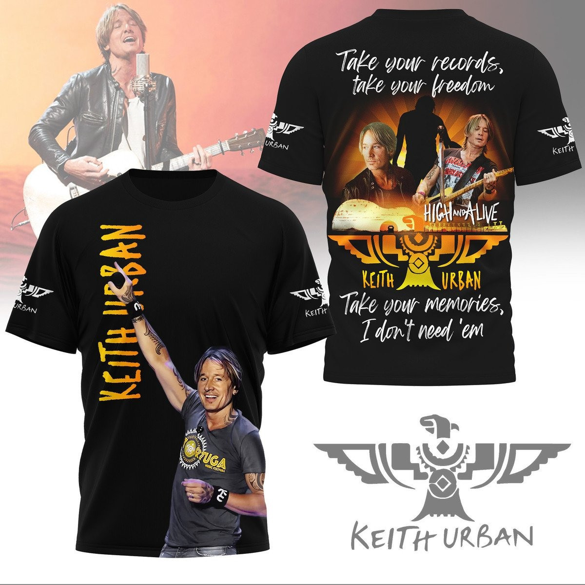 Keith Urban Take Your Record Take Your Freedom T-Shirt Cool Gifts For Music Lovers