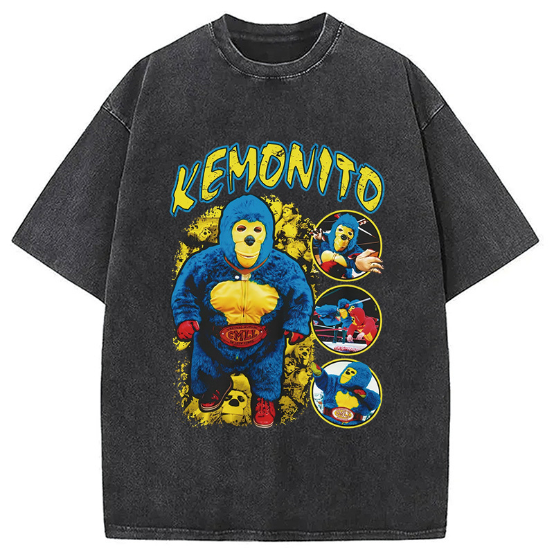 Kemonito Vintage Retro Y2K Washed T-Shirt Minimal Retro Graphic Clothing Gifts For Besties Kemonito Vintage Retro Y2K Washed T-Shirt Minimal Retro Graphic Clothing Gifts For Besties