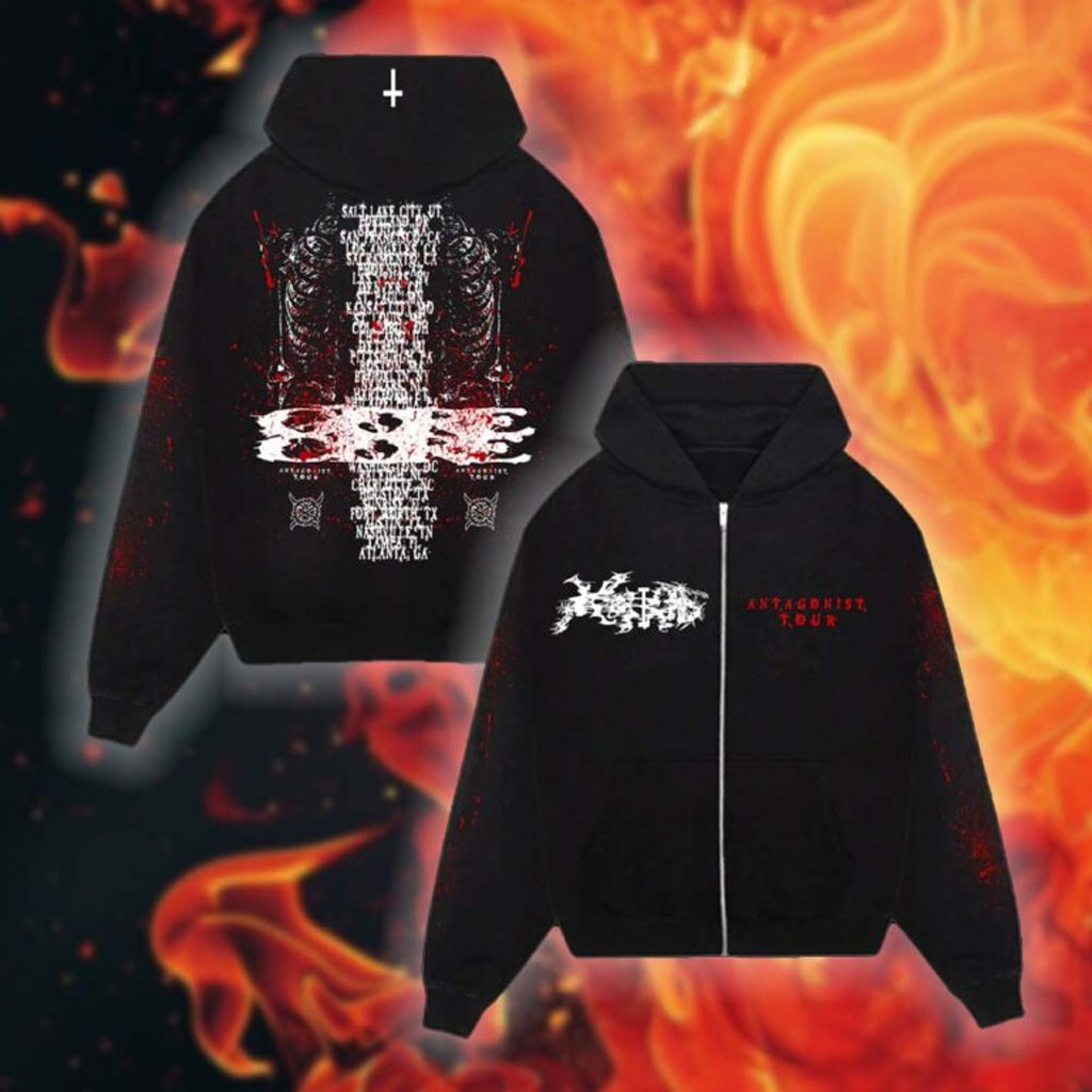 Ken Carson Merch Antagonist Tour 2 0 X Tagonist Zip Hoodie Best Gifts For Rapper Fans