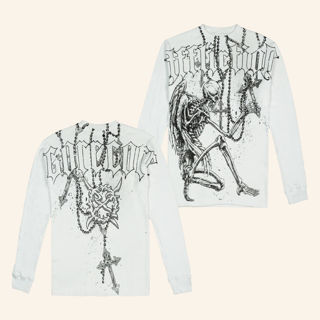Ken Carson Merch Gorecore Corrosion Thermal Long Sleeve T-Shirt Gifts For Rap Lovers Ken Carson Merch Gorecore Corrosion Thermal Long Sleeve T-Shirt Gifts For Rap Lovers