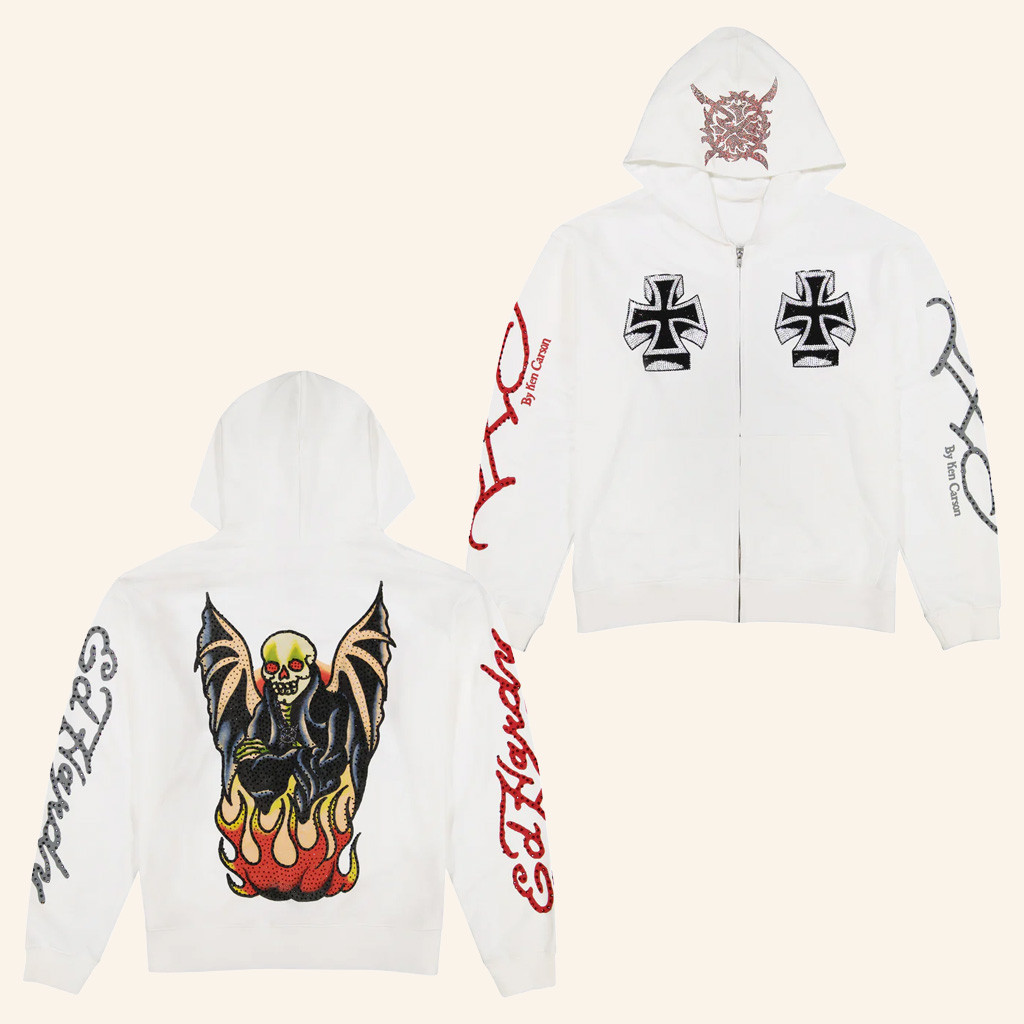 Ken Carson Merch Xman Men's Rhinestone Zip Hoodie White Christmas Presents For Boyfriend Ken Carson Merch Xman Men's Rhinestone Zip Hoodie White Christmas Presents For Boyfriend