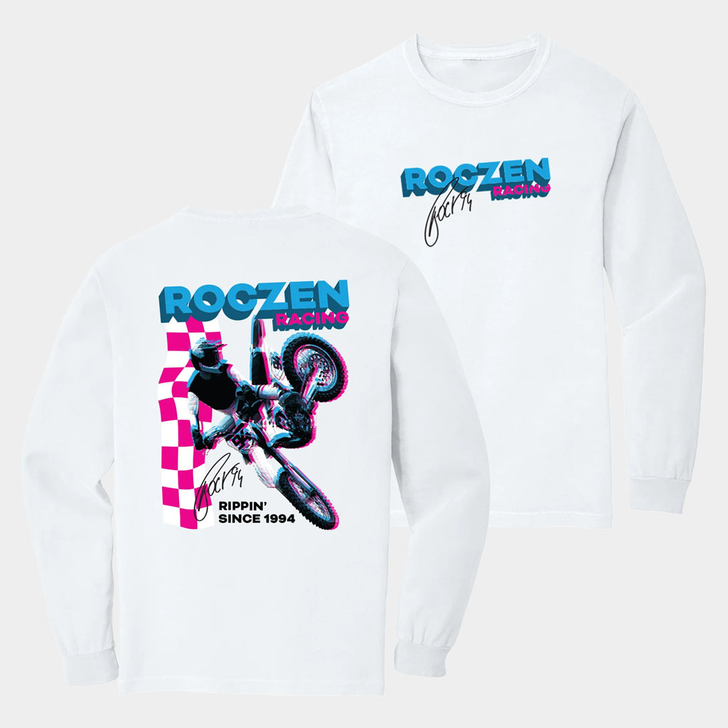Ken Roczen Merch Vintage Roczen Racing Rippin Since 1994 Long Sleeve T-Shirt White Gifts For Him