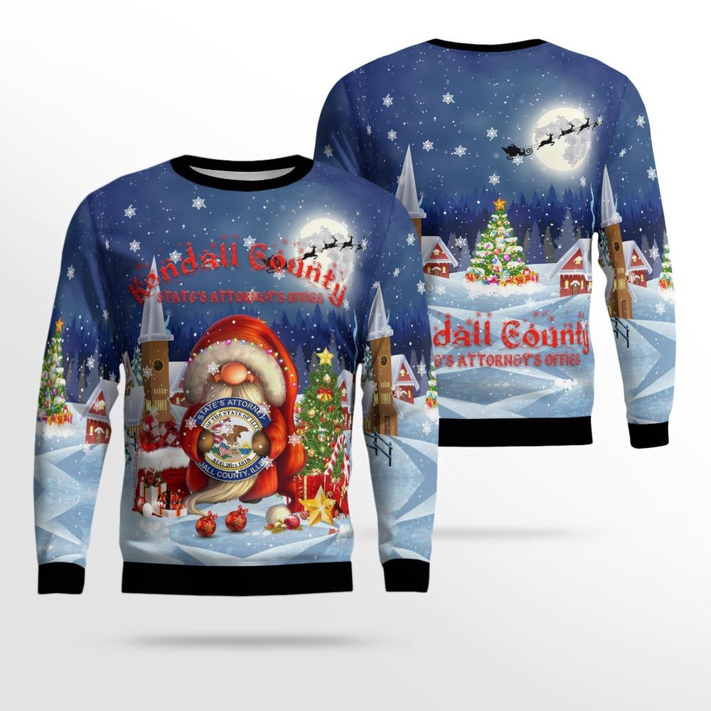 Kendall County State's Attorney's Office Christmas AOP Ugly Sweater Xmas Unisex Sweater Christmas Gifts For Men Women