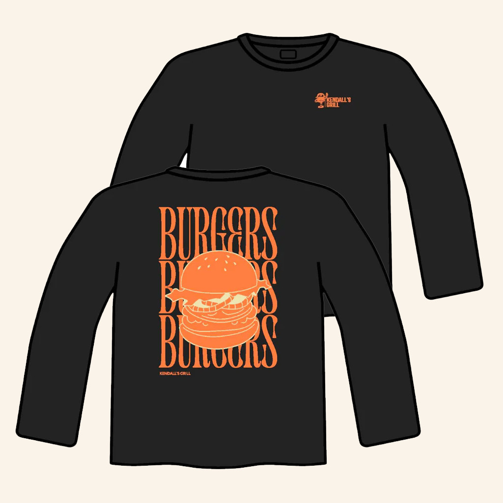 Kendall's Grill Merch Burger Long Sleeve Shirt Present For Husband