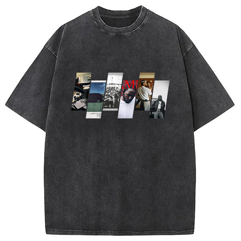 Kendrick Lamar Albums Washed T-Shirt Casual Oversized Outfit Style Gifts For Best Friend Kendrick Lamar Albums Washed T-Shirt Casual Oversized Outfit Style Gifts For Best Friend