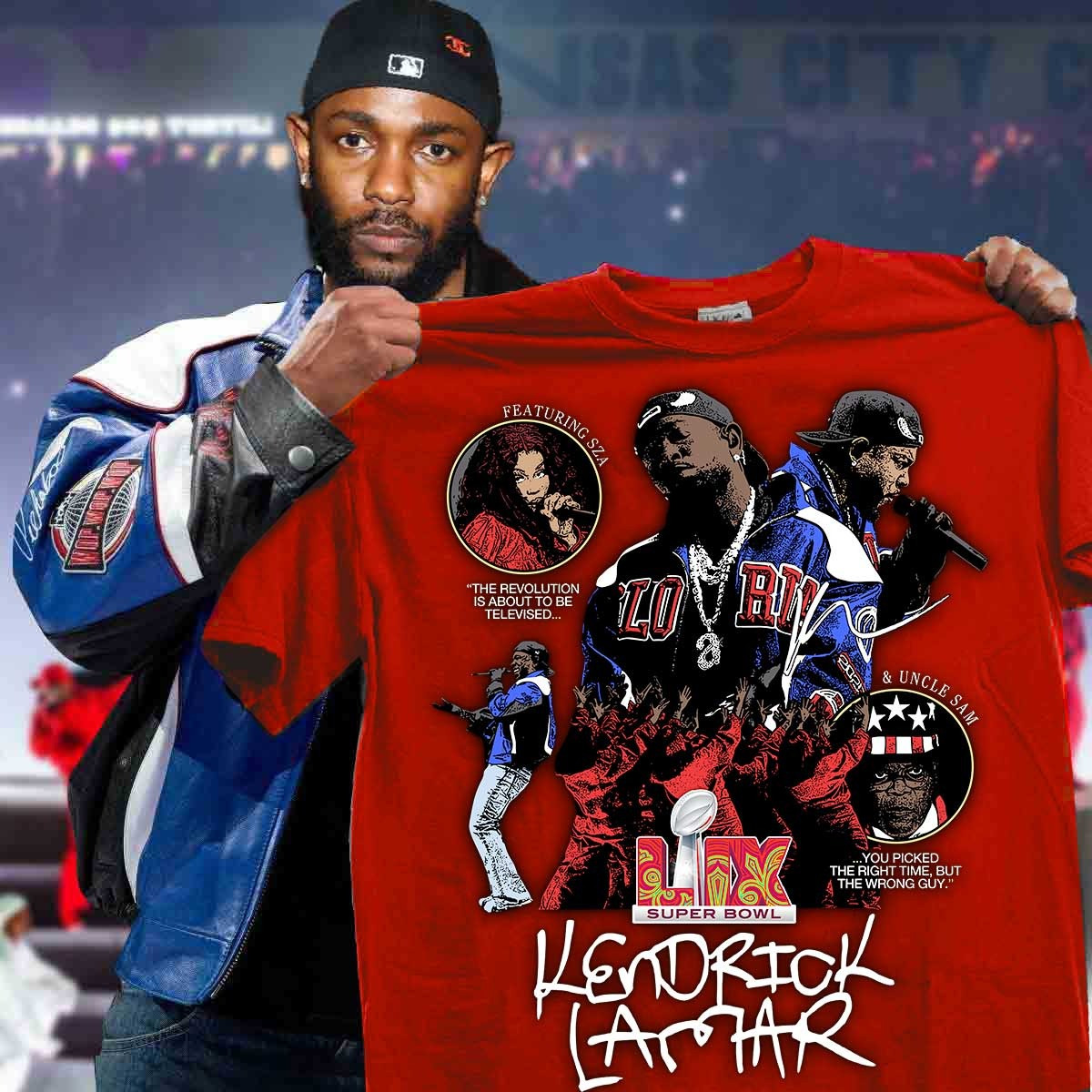 Kendrick Lamar Lix Super Bowl 2025 Halftime Show Shirt Kendrick Lamar Merch Fan Gifts