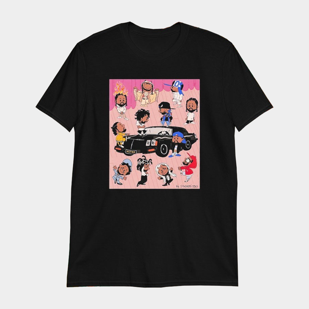 Kendrick Lamar Meets Charlie Brown The Peanuts Style Painting T-Shirt Gifts For Rap Lovers