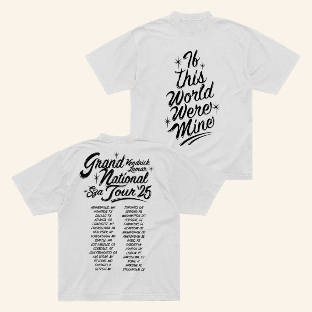 Kendrick Lamar Merch Grand National Tour 2025 If This World Were Mine Shirt Fans Gifts