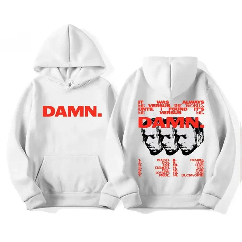 Kendrick Lamar Merch Kendrick Lamar Damn Print Hoodie Rap Hip Hop Hoodie Fans Gifts