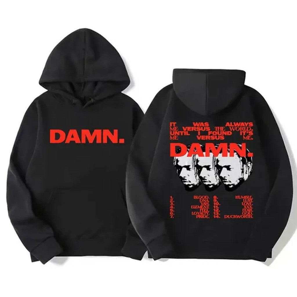 Kendrick Lamar Merch Kendrick Lamar Damn Print Hoodie Rap Hip Hop Hoodie Fans Gifts