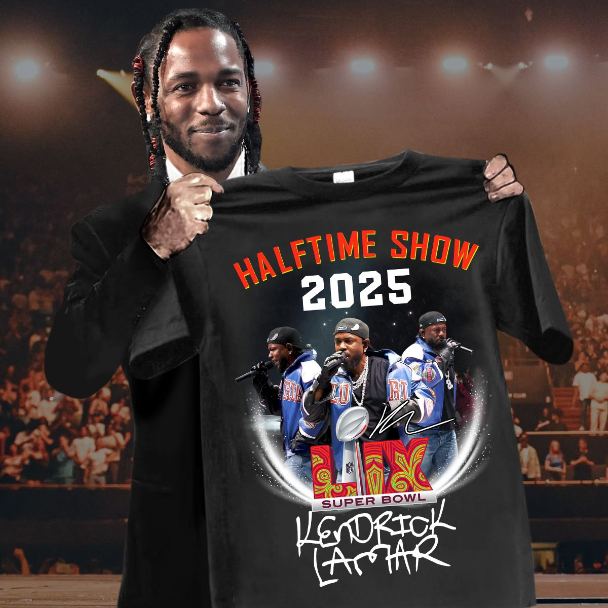 Kendrick Lamar Super Bowl Halftime Show 2025 T-Shirt Kendrick Lamar Fan Gifts