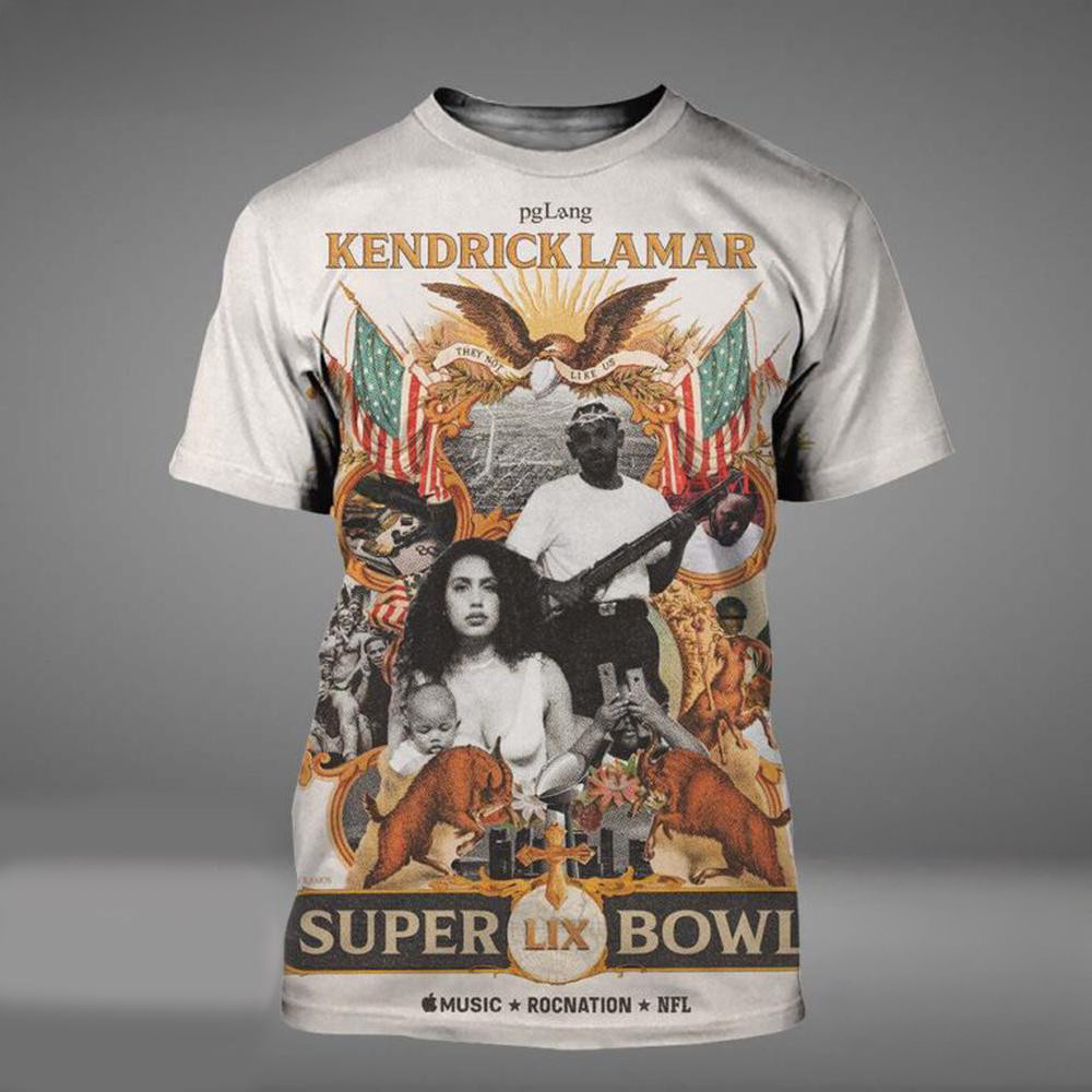 Kendrick Lamar Super Bowl LIX 2025 NFL Super Bowl Shirt Gifts For Rapper Fan