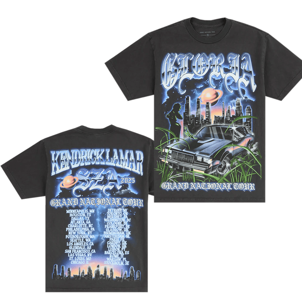 Kendrick Lamar SZA Grand National Tour Merch 2025 T-Shirt Gloria Bug Concert Clothing