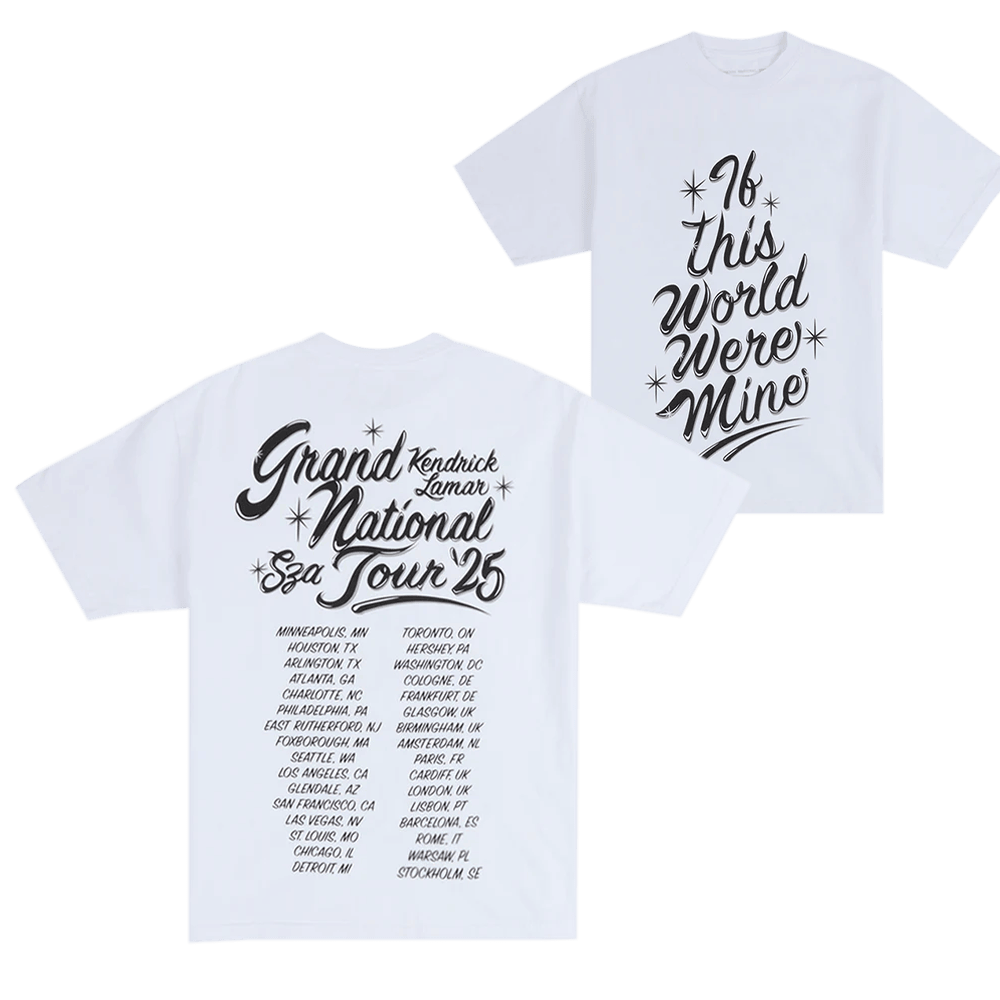 Kendrick Lamar SZA Grand National Tour Merch T-Shirt 2025 If This World Were Mine Concert