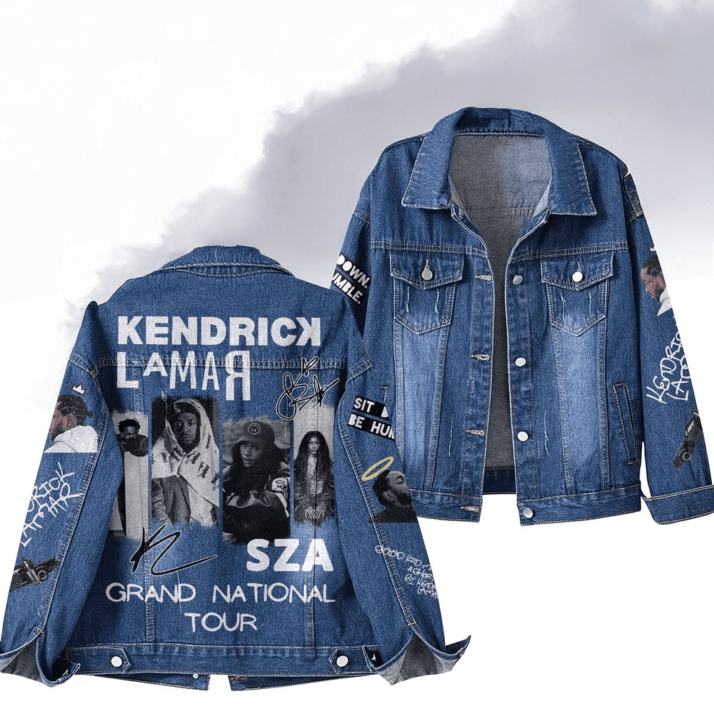 Kendrick Lamar X SZA Grand National Tour 2025 Denim Jacket SZA Merch Top Father's Day Gifts