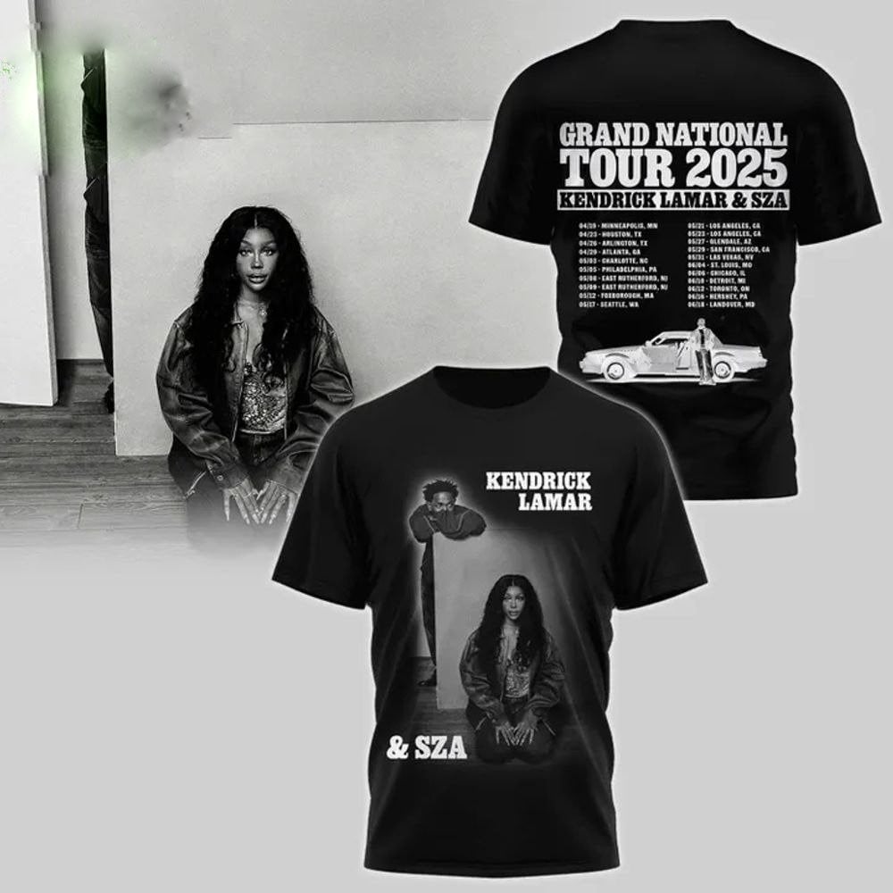 Kendrick Lamar x SZA Grand National Tour 2025 T-Shirt Best Gift For Music Collab Merch