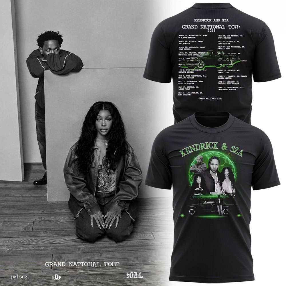 Kendrick Lamar x SZA Grand National Tour 2025 T-Shirt Gifts For Music Lovers
