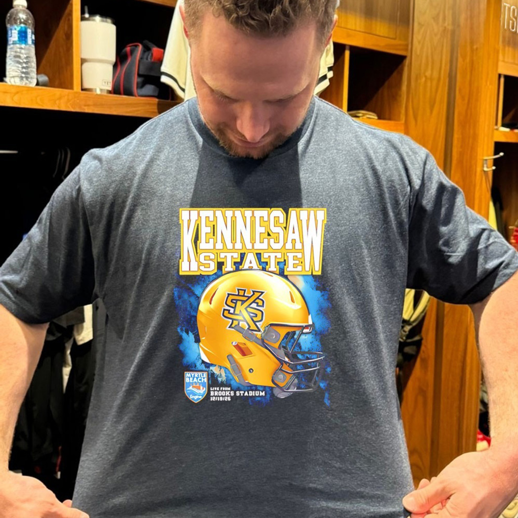 Kennesaw State Owls Ksu Myrtle Beach Bowl 2025 Helmet T Shirt
