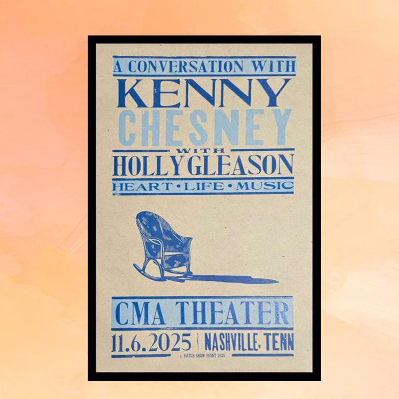 Kenny Chesney Merch Nashville TN November 6 2025 Concert Poster Wall Art Decor Fan Gifts