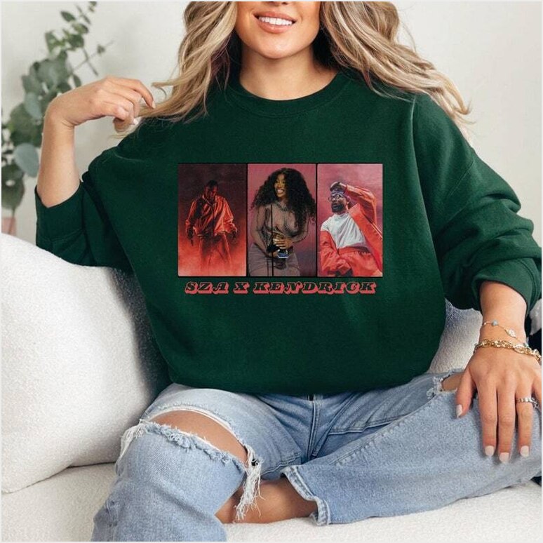Kenrick Lamar & Sza Sweatshirt Concert Sweatshirt Gifts For Friends Merch Apparel Kenrick Lamar & Sza Sweatshirt Concert Sweatshirt Gifts For Friends Merch Apparel