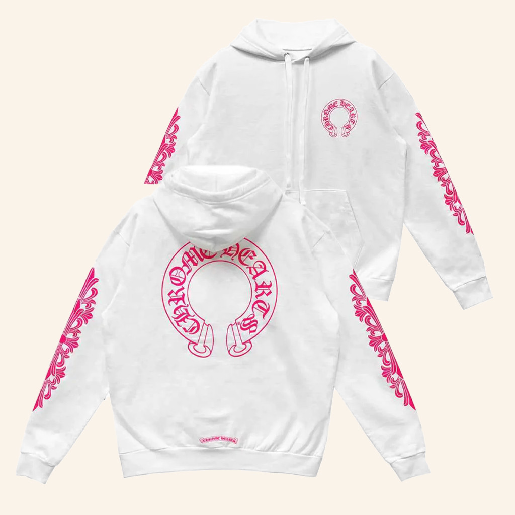 Kenshi Merch Chrome Hearts Pink Horseshoe Floral Hoodie Xmas Gifts For Girlfriend Kenshi Merch Chrome Hearts Pink Horseshoe Floral Hoodie Xmas Gifts For Girlfriend