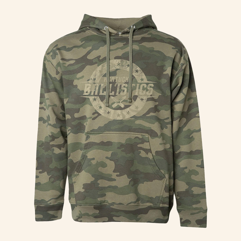 Kentucky Ballistics Merch KB Camo Logo Hoodie Gift Ideas For Dudes