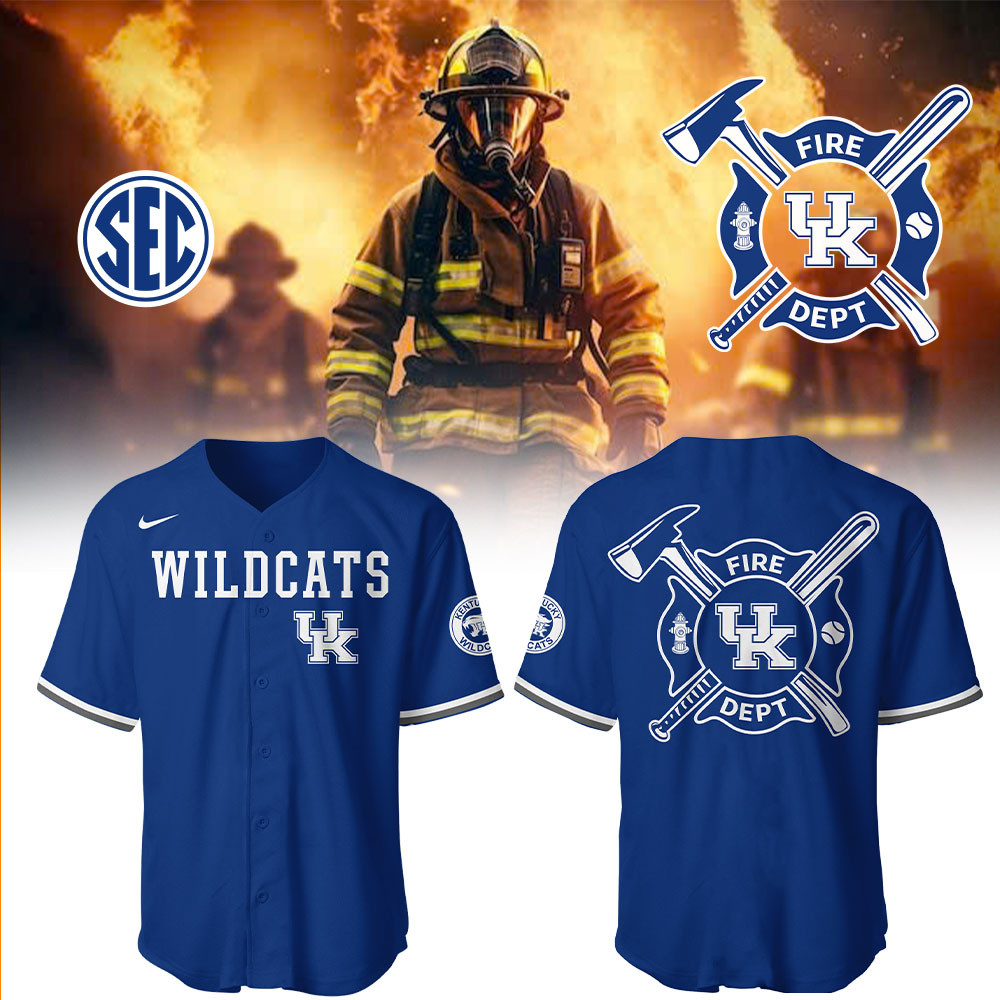 Kentucky Baseball x Firefighter Appreciation Night Jersey Unique Baseball Gifts