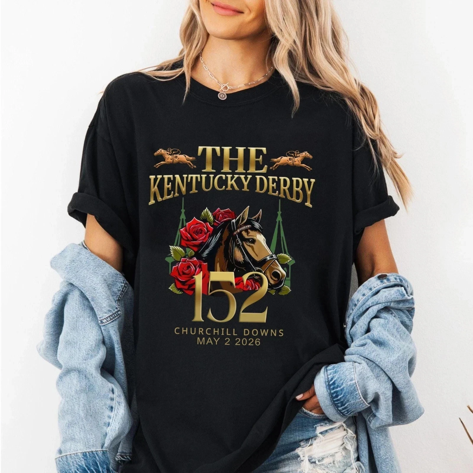 Kentucky Derby 152 Horse T-Shirt Churchill Downs Kentucky Racing Shirt Gift For Race Buddy