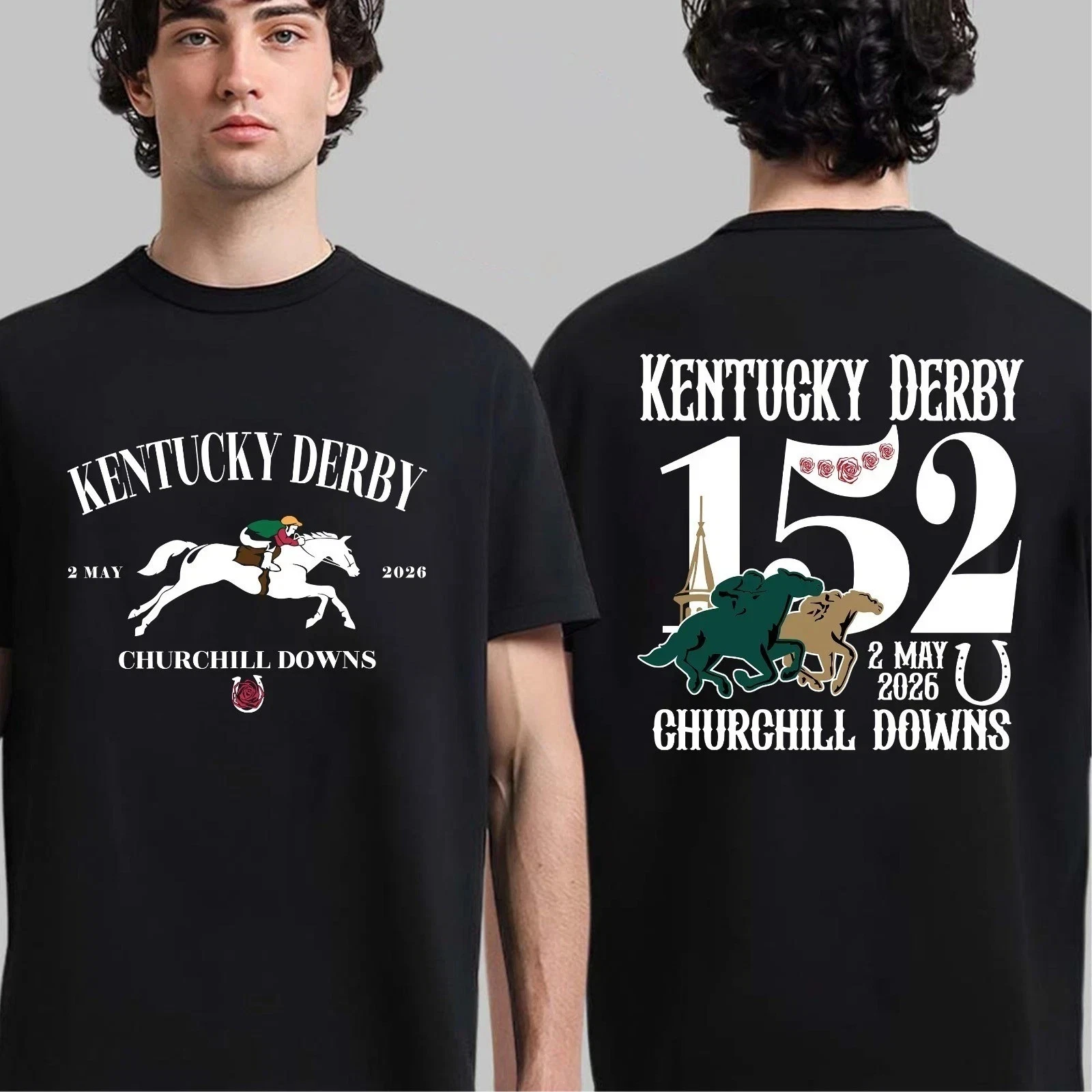 Kentucky Derby 152 Horse T-Shirt Kentucky Racing Shirt Gift Ideas For Men