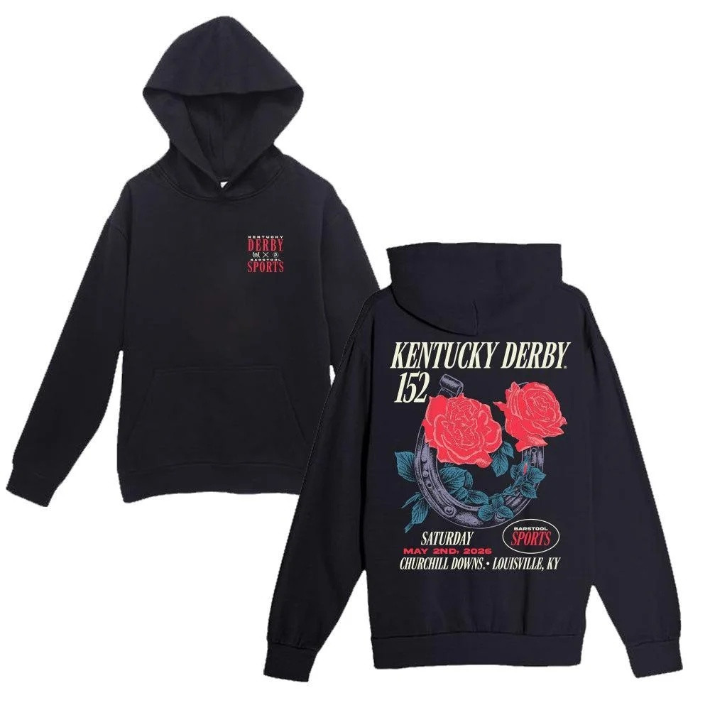Kentucky Derby x Barstool Sports 152nd Run For The Rose Hoodie 152nd Kentucky Derby Merch