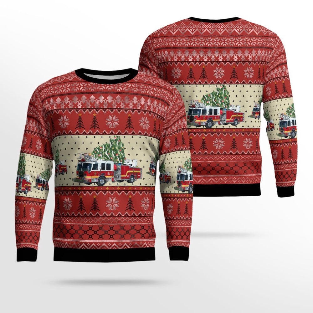 Kentucky Elizabethtown Fire Department Ugly Sweater Xmas Unisex Sweater Christmas Gifts For Men Women
