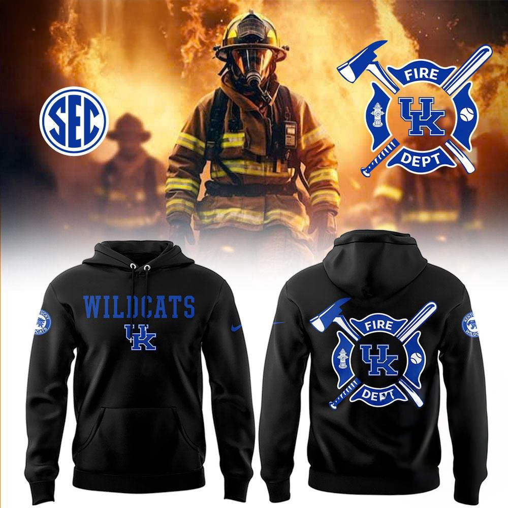 Kentucky Wildcats Baseball x Firefighter Appreciation Night 2025 Hoodie Gifts For Baseball Fans