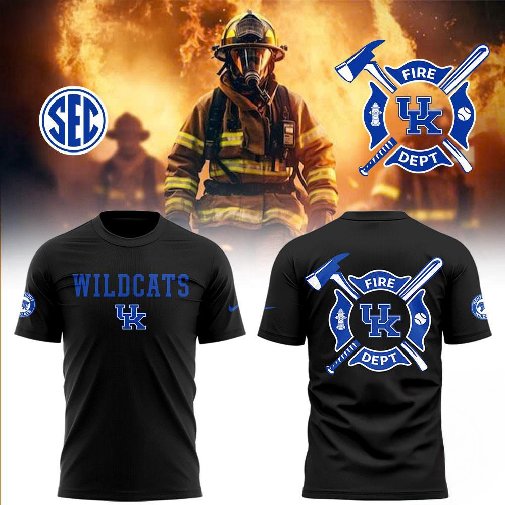 Kentucky Wildcats Baseball x Firefighter Appreciation Night 2025 Shirt Gifts For Baseball Fans