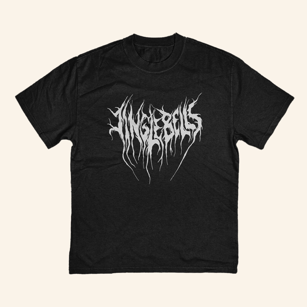 Kerrang Merch Hell's Jingle Bells Black T-Shirt Dad Christmas Gifts