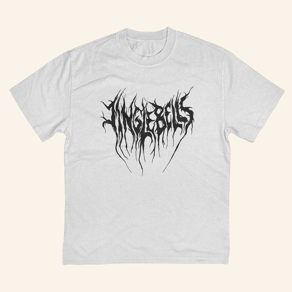 Kerrang Merch Hell's Jingle Bells White T-Shirt Christmas Gift Ideas For Him Kerrang Merch Hell's Jingle Bells White T-Shirt Christmas Gift Ideas For Him