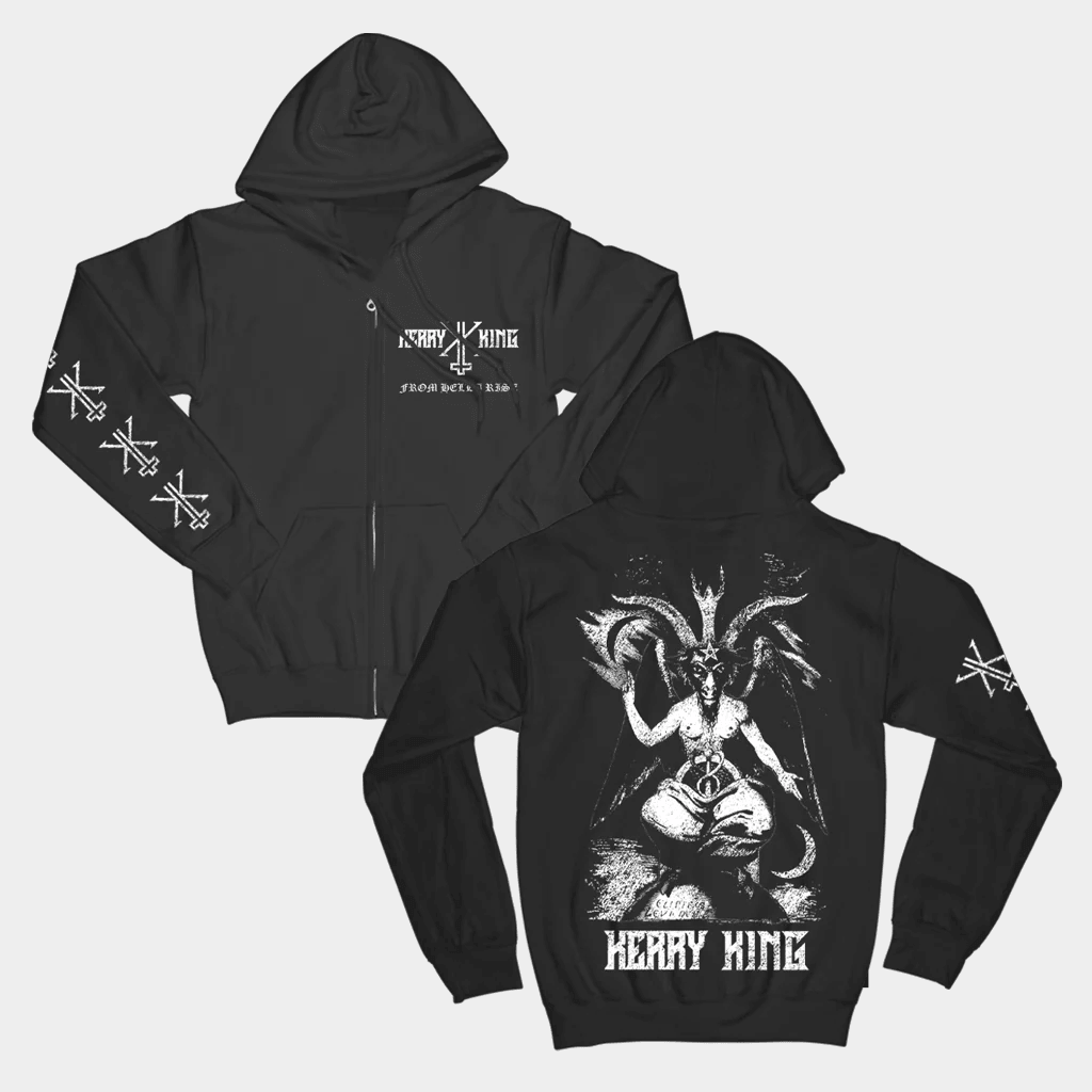 Kerry King Merch Baphomet Zip Hoodie Kerry King Apparel Best Gifts For Music Lovers-1