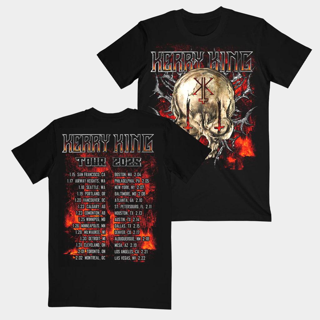 Kerry King Merch Eye Crosses Skull T-Shirt Kerry King Shirt Presents For Music Lovers