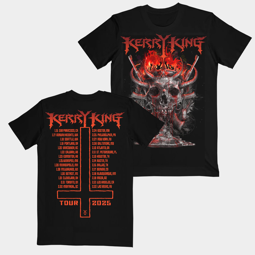 Kerry King Merch Skull Blast Itin T-Shirt Kerry King Shirt Music Gift Ideas For Guys