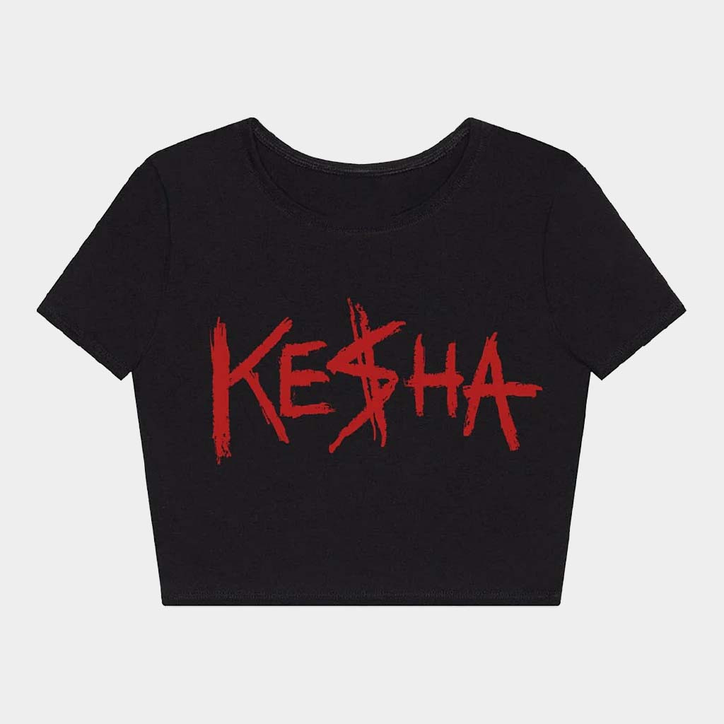 Kesha Merch Logo Cropped T-Shirt Kesha Shirt Birthday Present For Girlfriend